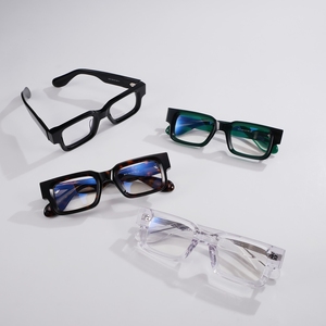 Monture de lunettes optiques carrées rétro en acétate épais, sur mesure, pour hommes et femmes - Product Image 2