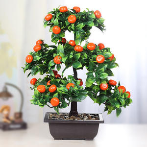 SZ grande simulation plante verte en pot fleur en plastique fruits salon bureau bonsaï fausse grenade orange pêche <span class=keywords><strong>jujube</strong></span> <span class=keywords><strong>arbre</strong></span> - Product Image 5