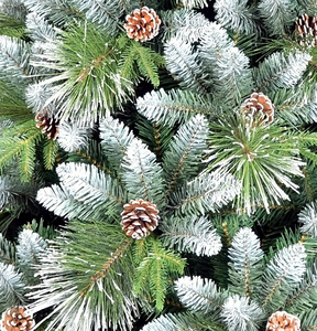 2023 Venta caliente Artificial Snowy Pe Pvc Real Pine Cone Mixed Christmas Flocked Home Árbol de Navidad - Product Image 3