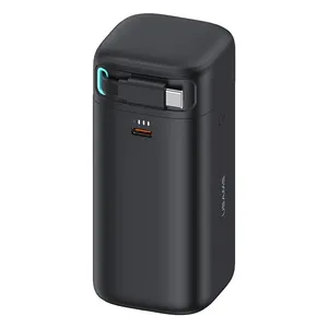 Usams portablecharger sạc điện thoại ngân hàng điện 18000mAh 45 Wát sạc nhanh ngân hàng điện với có thể thu vào cáp từ