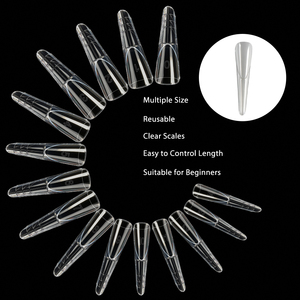150 Pièces Formes Doubles Transparentes pour Extension Rapide – <span class=keywords><strong>Faux</strong></span> <span class=keywords><strong>Ongles</strong></span> à Presser pour <span class=keywords><strong>Gel</strong></span> UV - Product Image 2