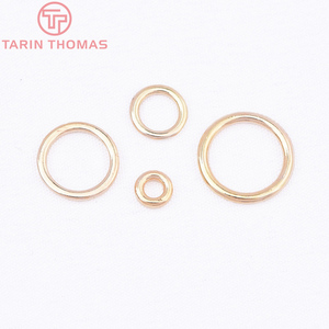 Anillos de Conexión Planos y Redondos de Aleación de Color Oro 24K al por Mayor, Anillos Cerrados para Fabricación de Joyería y Accesorios para Pendientes - Product Image 2