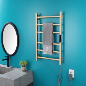 EIOIOL Salle de bain intelligente Sèche-serviettes électrique Chauffe-serviettes mural Désinfection Rail chauffant Pliable Porte-serviettes chaud Intelligent - Product Image 2