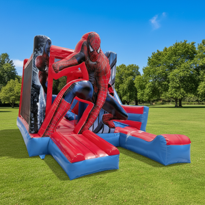 <span class=keywords><strong>Castillo</strong></span> <span class=keywords><strong>Inflable</strong></span> de Spiderman con Tobogán, Brincolín de Grado Comercial para Alquiler en Fiestas, Casa de Brinco de Material PVC - Product Image 1
