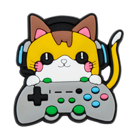 Accessoires de chaussures en PVC pour manette de jeu chat mignon, les plus vendus, breloques personnalisées en gros pour sabots de gamer, cadeau pour enfants et filles