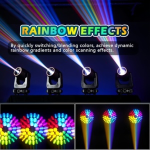 Luz de Cabeç<span class=keywords><strong>a</strong></span> Móvel 300W 14R RGB com Efeito Halo DMX512 para DJ, Clube, Palco, Disco, Performance ao Vivo, Equipamento de Nightclub - Product Image 3