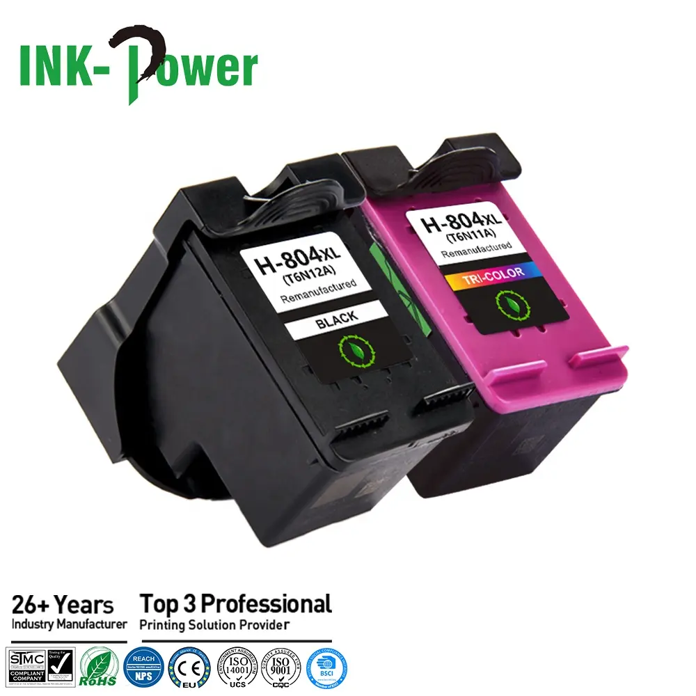 INK-POWER 804 XL 804XL Premium Remanufactured Color Inkjet Ink Cartridge for HP Envy Photo 6222 6234 6252 Printer