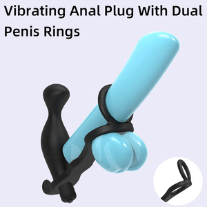Nuovo Modello 2026: Plug Anale a Doppio Anello per Massaggio Prostatico, Giocattolo Erotico in Silicone, Anello Fallico, Dildo Anale - Product Image 1