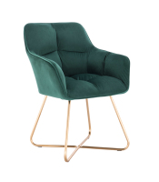 Chaise d'Appoint de Velours de Cadre en Métal Doré Confortable et Doux de Nouveau Design pour le Salon à la Maison