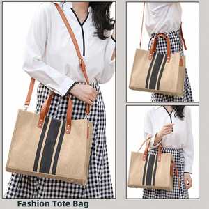 Sac fourre-tout en toile de coton biologique souple et durable, style décontracté, à bandoulière unique, prix d'usine - Product Image 6