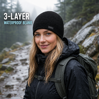 Gorro de Punto Impermeable de 3 Capas Personalizado, Gorro Cálido, Cortavientos y Transpirable para Senderismo, Camping y Pesca, Fabricante OEM