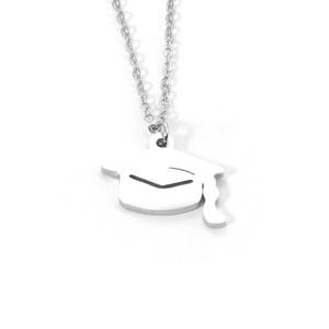 Stainless Steel Custom <b>Name</b> Graduation Doctor's Hat <b>Pendant</b> Gold Plated Trendy Link Chain Fashion <b>Necklaces</b> for Dropshipping - Product Image 5