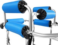 Andador de 8 Ruedas con Capacidad para 220 lb, Altura Ajustable, Ayuda de Rehabilitación para Hemiplejia y Miembros Inferiores, para Movilidad de Personas Mayores