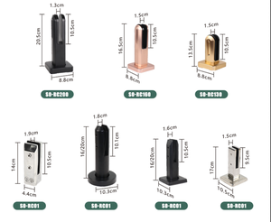 Inox vetro senza cornice in acciaio Inox 50x50 carotaggio in vetro per balaustre e corrimano di forma rotonda - Product Image 1