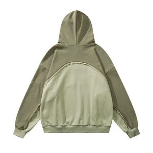 Sudaderas con Capucha de Estilo Retro con Logotipo Personalizado del Fabricante, con Letras en Contraste y Parches Estampados, Sudaderas con Capucha para Hombre - Product Image 2