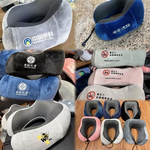 Almohada en forma de U Almohada de avión de algodón con memoria Portátil y almacenable para viaje Almohada de cuello para siesta de oficina - Product Image 6