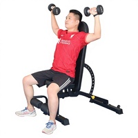 Banc de fitness personnalisé en acier durable pour la maison, banc de musculation réglable, chaise de fitness, banc à barbelles à surface dentelée pour la maison