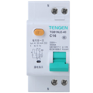 Disjoncteur différentiel Tengen TGB1NLE-40 1P+N C16 40A Protection domestique - Product Image 4