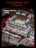 EIKEE Y18066 Thunder God 24 Semi-remorque Modèle de semi-remorque en blocs de construction MOC Briques Jouets de puzzle Voiture pour enfants Cadeaux de Noël