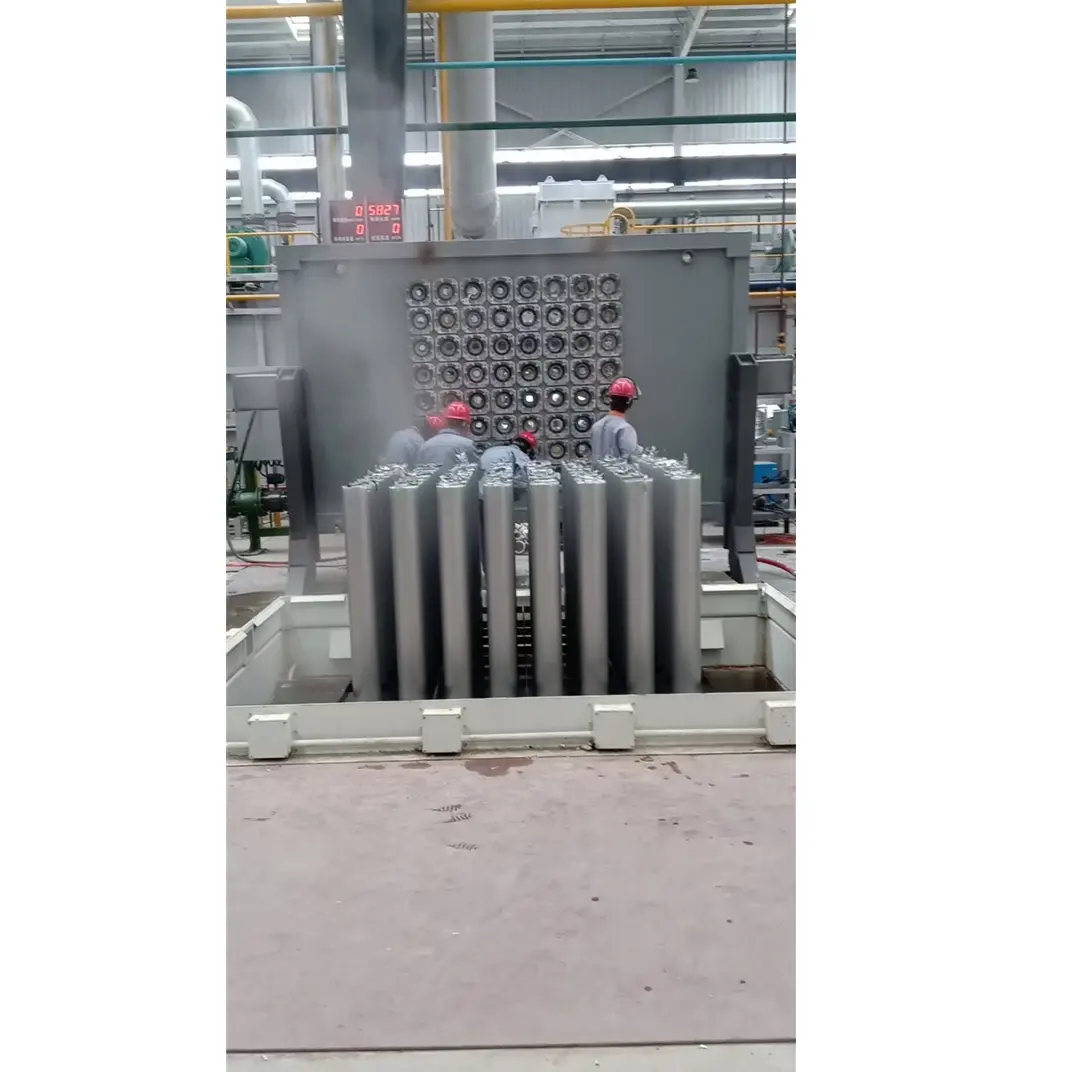 Sistem Pengecoran Log Billet Aluminium dengan Mesin Pengumpan Kawat Al Ti B Perangkat Gergaji Billet untuk Memotong Pengecoran Aluminium