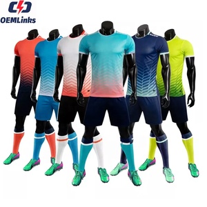 Azul Rojo Auténtico Fútbol Internacional Jerseys Hombres Equipo Entrenamiento Fútbol Uniformes Ninos - Product Image 1