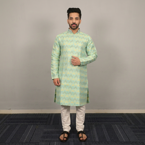Kurta de Algodón para Hombre, Estampado Digital, Corte Regular, Ropa Casual, para Fiestas y Bodas, Reversible, de Secado Rápido, Largo hasta la Rodilla, para India y Pakistán, Adulto - Product Image 1