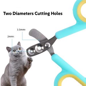 Cortauñas y Recortador de Uñas para Mascotas con Dos Orificios de Corte, Tijeras para Cortar Uñas de Gatos, Previenen la Rotura de las Uñas, Accesorios de Aseo - Product Image 2