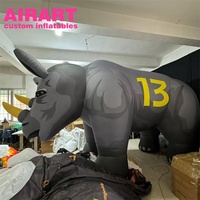 Rhino gonflable publicitaire, rhinocéros géant gonflable pour la décoration d'événements