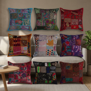 Wholesale Latest Design Sari <b>Patchwork</b> Sofa Cushion Covers - Product Image 3