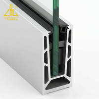 Profilé en U en aluminium pour base de garde-corps en verre, fente pour verre feuilleté 8+8mm, balustrade sans cadre pour balcon, diverses couleurs disponibles