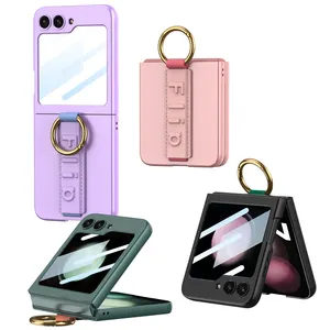 Fashion-forward ultra slim wrist band with plated ring shell membrane Integrated For Galaxy Z Flip 5 GKK phone case