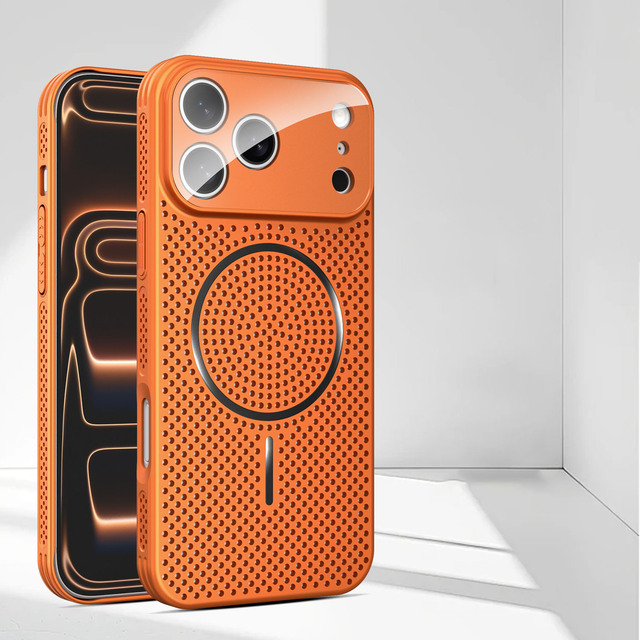 New Design Magnetic Suction Heat Dissipation Hard Protective Mobile Phone Case for for 18 17 16 15 14 13 12 Pro Max