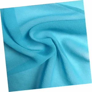 Luxury 6A Grade Mulberry 100% Silk Georgette Peacock Blue Fabric Stretchy Soft for Kimono Skirts Home Textiles Rolls Packed