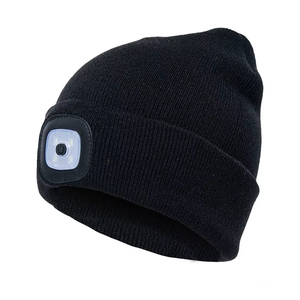 Wholesale Knitted <b>Hat</b> With LED Light 4 Piece USB - Product Image 2