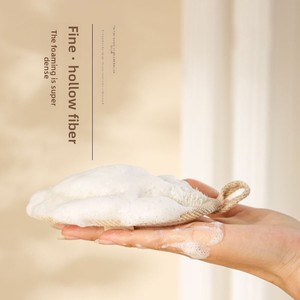 Zenidoo High-quality Natural Hemp Loofah Sponge Square Bath <b>Brush</b> Fashion Style Body <b>Scrubbing</b> Tool for Itching Relief 50g - Product Image 3
