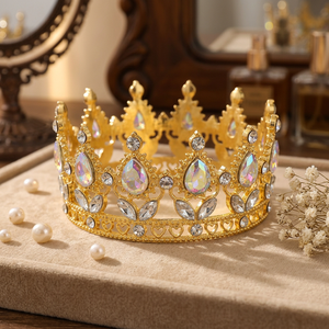 Mini Corona <span class=keywords><strong>de</strong></span> Cristal <span class=keywords><strong>para</strong></span> Pastel, Decoración <span class=keywords><strong>de</strong></span> Tiara Pequeña en Dorado, Plateado y Oro Rosa <span class=keywords><strong>para</strong></span> Cumpleaños, Bodas, Baby Shower y Fiestas - Product Image 6