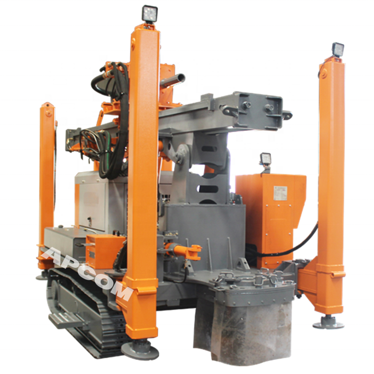 Roche trou Tricycle Mobile 200m Machine de forage de puits d'eau Camion Remorque Tracteur monté des plates-formes de forage de p