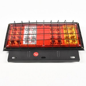 ไฟท้ายรถบรรทุก Qideguan 12V 24V LED โครงเหล็ก ฝาครอบตาข่าย ใช้ได้กับรถบรรทุกและรถตู้ ไฟท้ายอเนกประสงค์ - Product Image 1