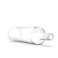 Botella de licor de vidrio con hombro inclinado y tapa de rosca, personalizada, de gran venta, para envasado de bebidas espirituosas
