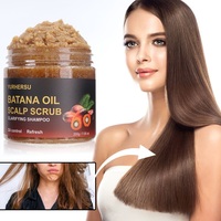 YURHERSU Batana nettoyage en profondeur soin du cuir chevelu gommage cheveux pellicules exfoliant purifiant cuir chevelu shampooing gommage