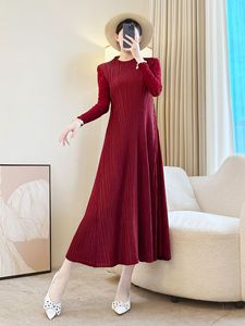 Nuevo Vestido Plisado Miyake Elegante de Moda 2026 para Mujer, Vestido Maxi Acampanado con Corte en A que Estiliza la Figura, Ropa al por Mayor - Product Image 4