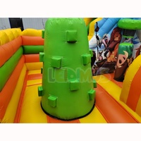 Château gonflable commercial avec toboggan intégré, le Roi Lion, pour enfants, château gonflable Safari King