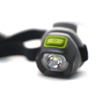 Lampe frontale LED portable rechargeable étanche 14 lumens, faisceau réglable, inclinaison à 90°, portée 50m, batterie sèche pour