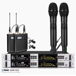GAW-G25 True Diversity Microphone sans fil de niveau de performance petit et moyen Microphone UHF portable scène, discours, église - Product Image 2