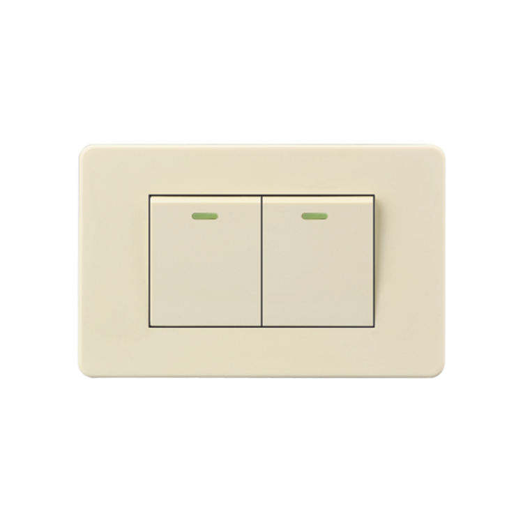 Hot Selling US Standard Modern Wall Switch and Socket Beige 1/2/3 Universal 10A Home Use Wall Socket