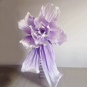 Decoración de flores de papel gigante con soporte para boda graduación Día de San Valentín-Decoración de fondo de fiesta y hogar de larga duración - Product Image 1