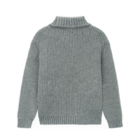 Pull en maille côtelée OEM de haute qualité, fabrication sur mesure, couleur unie, fermeture éclair intégrale, cardigan tricoté premium, faible MOQ, vente en gros