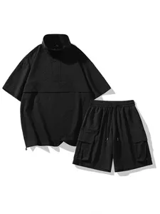 Completo Polo a Maniche Corte YINCH Bubble Grid da Uomo, Nuovo Set Sportivo Casual Versatile in Tessuto Morbido e Traspirante per l'Estate 2026 - Product Image 2