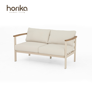 طقم أريكة فاخر من الألومنيوم للحدائق الخارجية مناسب لجميع الأحوال الجوية، أثاث خارجي للفنادق والحدائق - Product Image 3