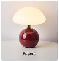 Nouvelle lampe de table en forme de champignon 2026, design couleur crème, lumière d'ambiance douce pour chambre, maison, hôtel